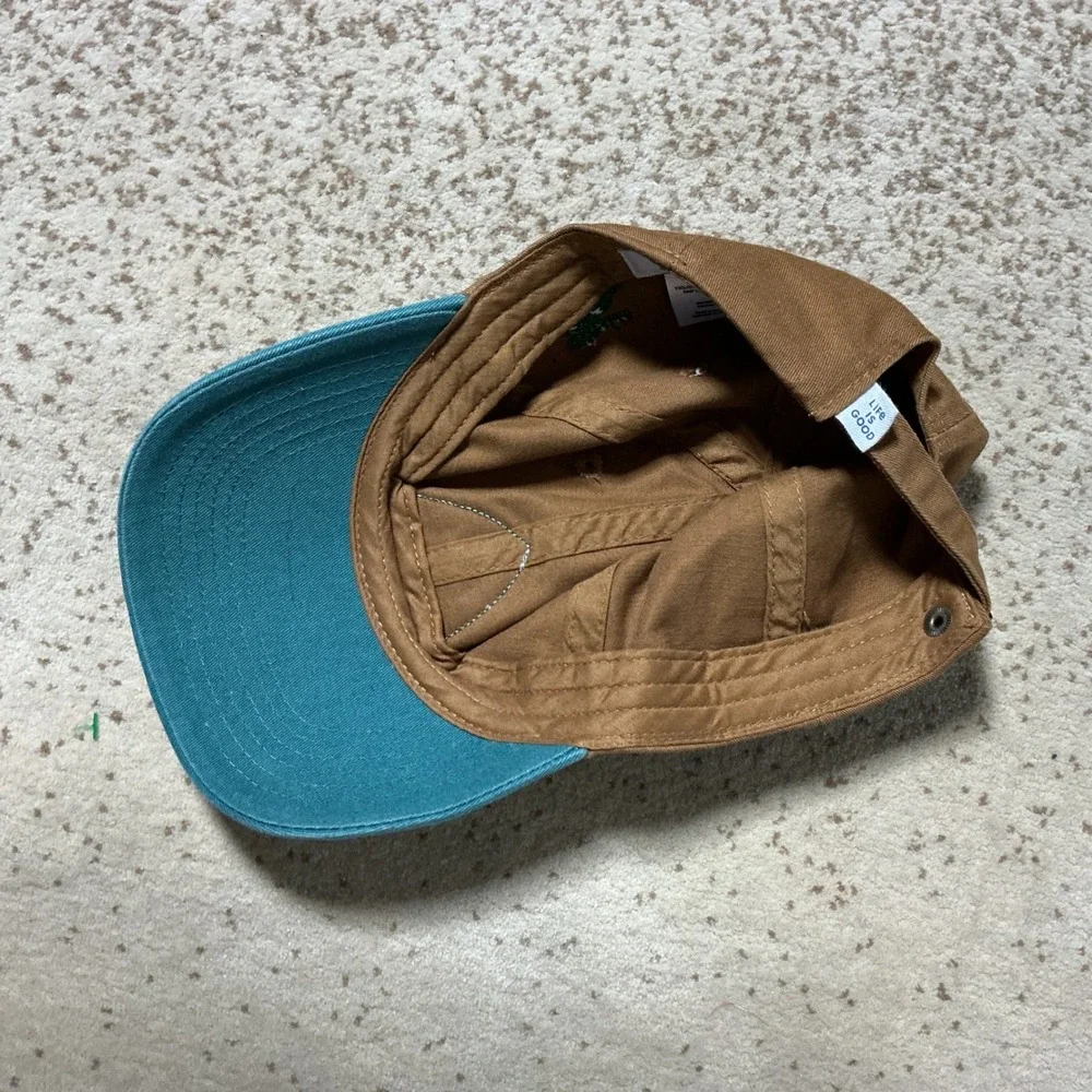 Life is Good Nature Patch Baseball Hat Women OS Brown Pine Tree Gorpcore Cap